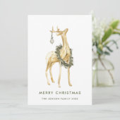 Neutrale Boheemse Kerstmis Samenstelling Groet Feestdagenkaart (Staand voorkant)