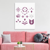 Neutrale Boheemse lijnkunst | Canvas Home Accent Afdruk (Insitu (Woonkamer))