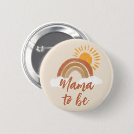 Neutrale Boheemse Mama om Baby shower Titel Ronde Button 5,7 Cm