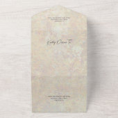 Neutrale Boheemse stijl bloemen QR-code All In One Uitnodiging (Buitenkant)