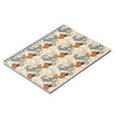 Neutrale Boho Abstracte Spiraal Notebook Notitieboek (Linkerzijde)