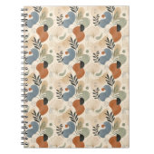 Neutrale Boho Abstracte Spiraal Notebook Notitieboek (Voorkant)