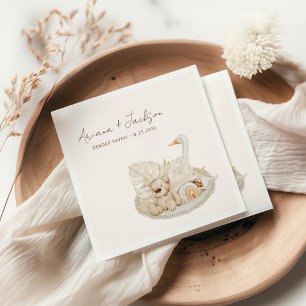 Neutrale Boho Babykamer Baby Shower Servet