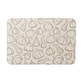 Neutrale Boho Beige Pompoen Patroon Herfst Hallowe Badmat