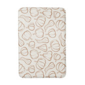 Neutrale Boho Beige Pompoen Patroon Herfst Hallowe Badmat (Voorkant Verticaal)