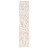 Neutrale Boho Beige Pompoen Patroon Herfst Hallowe Korte Tafelloper (Voorkant)