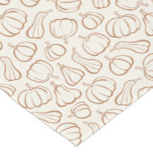 Neutrale Boho Beige Pompoen Patroon Herfst Hallowe Korte Tafelloper (Hoek)