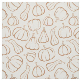 Neutrale Boho Beige Pompoen Patroon Herfst Hallowe Stof