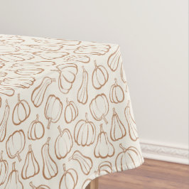 Neutrale Boho Beige Pompoen Patroon Herfst Hallowe Tafelkleed