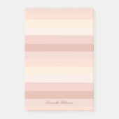 Neutrale Boho Beige Stripes Planner met lijnen Post-it® Notes (Voorkant)