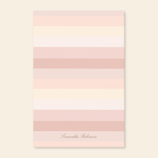 Neutrale Boho Beige Stripes Planner met lijnen Post-it® Notes