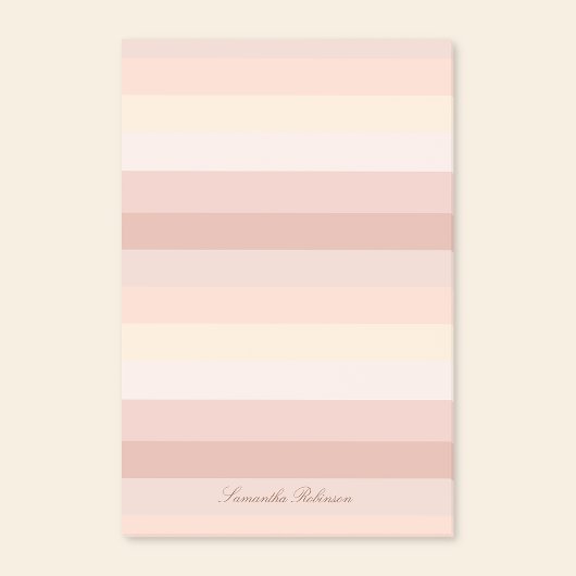 Neutrale Boho Beige Stripes Planner met lijnen Post-it® Notes