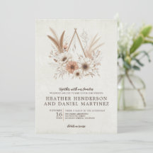 Neutrale Boho Bloemen met Details Bruiloft