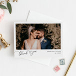 Neutrale Boho Blush Simple Weddenfoto Bedankkaart<br><div class="desc">Deze aanpasbare platte foto Hartelijk dank. Deze kaart is ontworpen om te coördineren met ons stijlvolle collectie voor de bruiloft van het Manuscript. U beschikt over een elegant script met hart en bedankt u tekst op de voorzijde en de optie om een aangepast bericht op de achterzijde toe te voegen....</div>