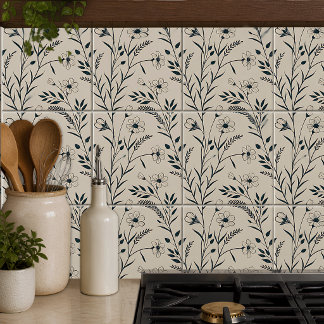 Neutrale Boho Botanisch Tegeltje