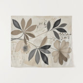 Neutrale Boho Botanische Kunst Minimalistische Aar Wandkleed (Voorkant (horizontaal))