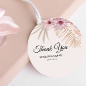 Neutrale Boho Botanische Trouw  Bedankjes Labels