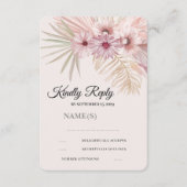Neutrale Boho Botanische Trouw RSVP Kaart (Voorkant)