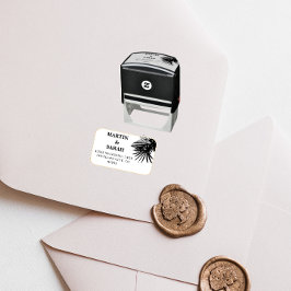 Neutrale Boho Botanische Trouw  Zelfinktende Stempel