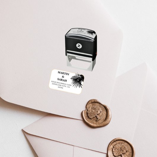 Neutrale Boho Botanische Trouw  Zelfinktende Stempel