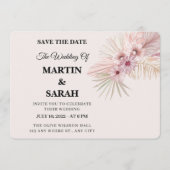 Neutrale Boho Botanische Trouwkaart om de Datum Va Save The Date (Voorkant)