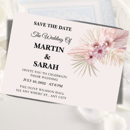 Neutrale Boho Botanische Trouwkaart om de Datum Va Save The Date