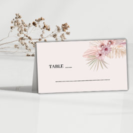 Neutrale Boho Botanische Trouwplaatskaart Plaatskaartje