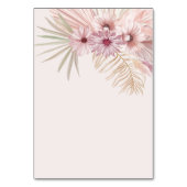 Neutrale Boho Botanische Trouwtafel Nummerkaart Kaart (Achterkant)