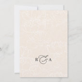 Neutrale Boho Elegant Calligraphy Script Wedding Kaart (Achterkant)