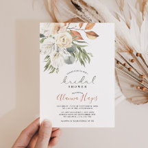 Neutrale Boho Floral Bridal Shower