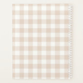 Neutrale Boho Gingham Persoonlijke 2027 Maandelijk Planner (Achterkant)