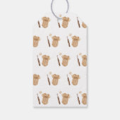 Neutrale Boho Kleine Slagman Honkbal Baby Shower Cadeaulabel (Achterkant)