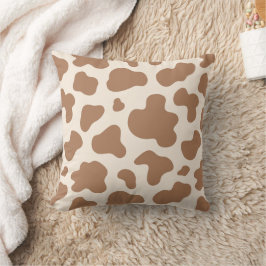 Neutrale Boho Koeienprint Western Cowboy Beige Bru Kussen
