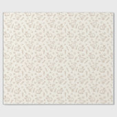 Neutrale Boho Paashaas Gans Lente Beige Cadeaupapier (Vlak)
