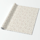 Neutrale Boho Paashaas Gans Lente Beige Cadeaupapier (Uitgerold)