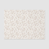 Neutrale Boho Paashaas Gans Lente Beige Tissuepapier (Voorkant)