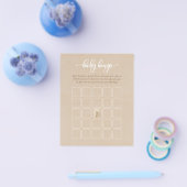 Neutrale Boho Pampas Grass Giraffe Baby Bingo Game Flyer (Enkel)