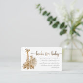 Neutrale Boho Pampas grass Giraffe Boeken voor Bab Informatiekaartje (Staand voorkant)