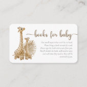 Neutrale Boho Pampas grass Giraffe Boeken voor Bab Informatiekaartje (Voorkant)