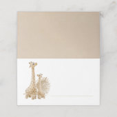 Neutrale Boho Pampas Grass Giraffe Plaatskaartje (Buitenkant ongevouwen)