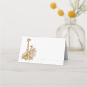 Neutrale Boho Pampas Grass Giraffe Plaatskaartje (Voorkant)