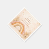 Neutrale Boho Regenboog Baby Shower Servet (Hoek)