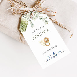 Neutrale Boho Safari Baby shower Display Shower Cadeaulabel