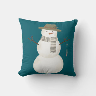 Neutrale Boho Sneeuwman Worp Kussen 