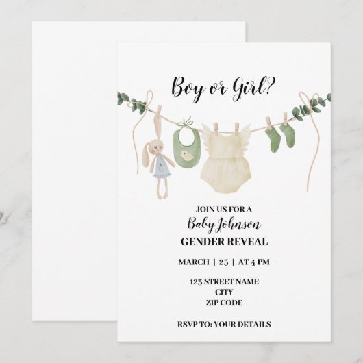 Neutrale Boho-studie laat zien Kaart (Voorkant / Achterkant)