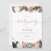 Neutrale Boho Winter Vakantie Party uitnodiging (Voorkant)