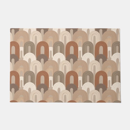 Neutrale Boog Abstract Patroon Deurmat (Voorkant)