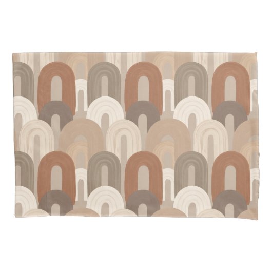Neutrale Boog Abstract Patroon Kussensloop (Voorkant)