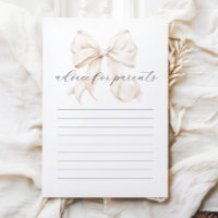 Neutrale boog advies voor ouders Baby shower Kaart