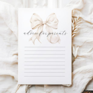 Neutrale boog advies voor ouders Baby shower Kaart